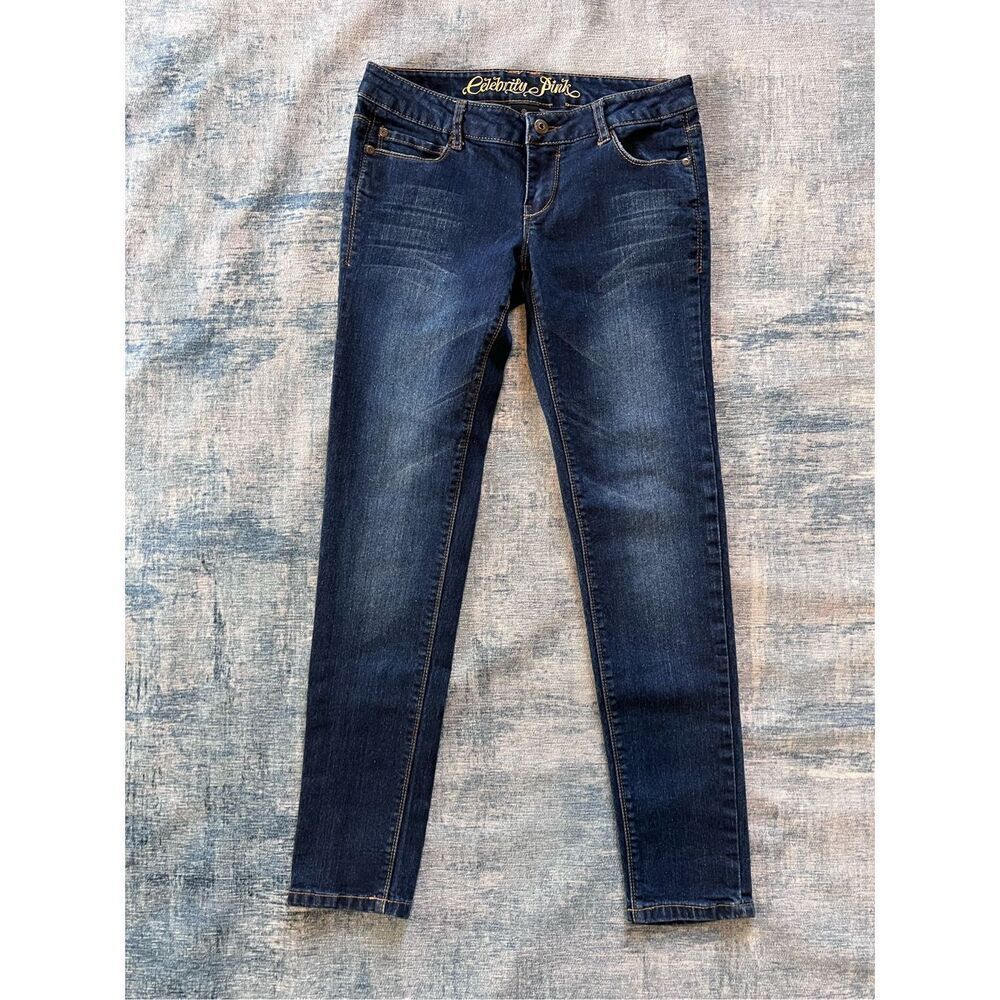 Celebrity Pink Dark Wash Skinny Jeans Junior's Size 5